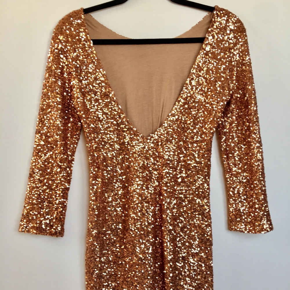 Rose Gold Sequin Dress